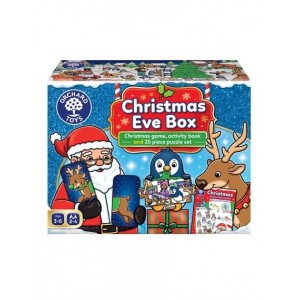 Orchard Toys Christmas Eve box - ΝΕΟ Χριστουγεννιάτικο κουτί με επιτραπέζιο, παζλ και βιβλιαράκι για ζωγραφιές Ηλικίες 3+ ετών
