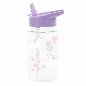 A Little Lovely Company Kids Plastic Water Bottle with unicorn