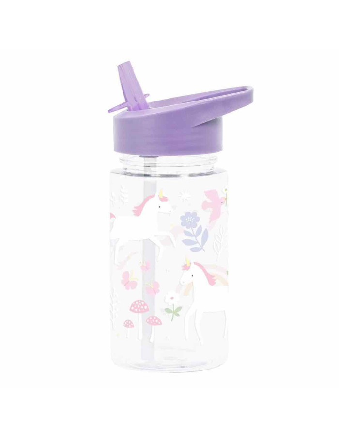 A Little Lovely Company Kids Plastic Water Bottle with unicorn