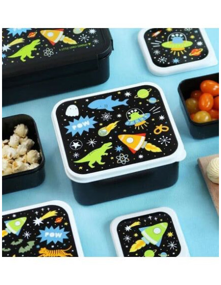 A little lovely company: Σετ 4 δοχεία φαγητού Lunch & Snack Box - Galaxy