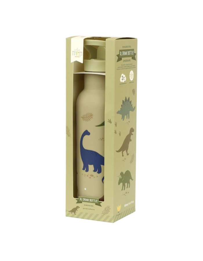 A Little Lovely Company Kids Water Bottle Thermos Stainless Steel with Straw 500ml