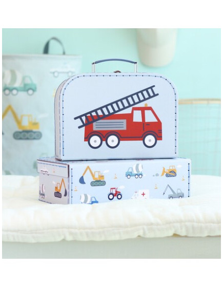 A Little Lovely Company Decorative Suitcase - Vehicles