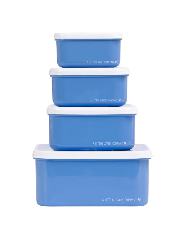 A Little Lovely Company Plastic Kids Lunch Set Multicolour