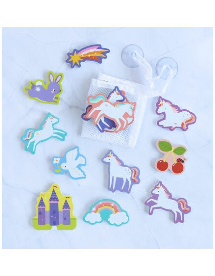 A Little Lovely Company Bath Toy Foam Pieces Water Stickers - unicorn