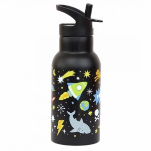 A Little Lovely Company Double Wall Stainless Steel Bottle 350ml Galaxy 
