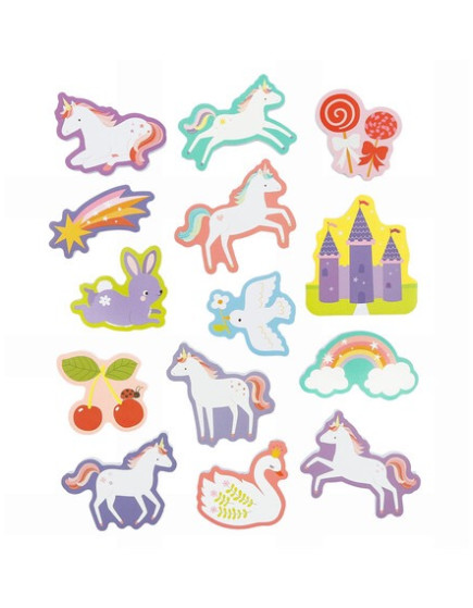 A Little Lovely Company Bath Toy Foam Pieces Water Stickers - unicorn