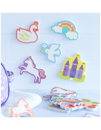 A Little Lovely Company Bath Toy Foam Pieces Water Stickers - unicorn