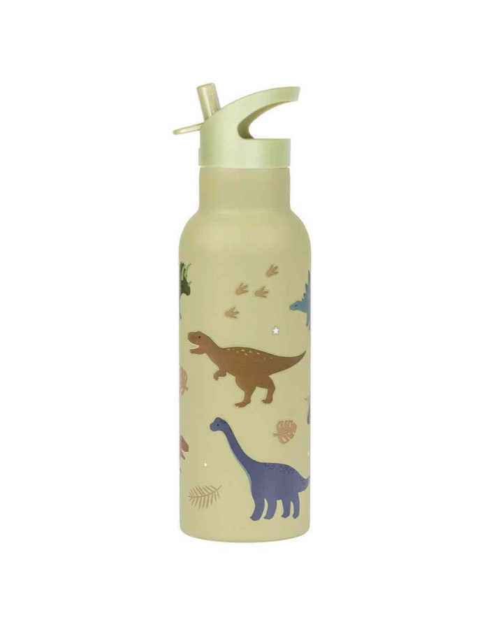 A Little Lovely Company Kids Water Bottle Thermos Stainless Steel with Straw 500ml