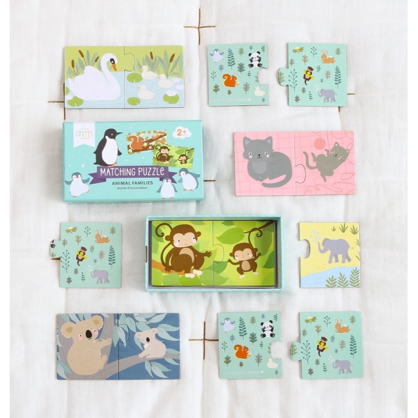 A Little Lovely Company: Puzzle Μαθαίνω τα ζώα και τα μικρά τους A Little Lovely Company: Puzzle Μαθαίνω τα ζώα και τα μικρά τους