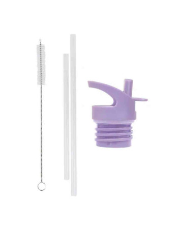 A Little Lovely Company Set Lid Straw Brush Unicorn Dreams