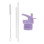 A Little Lovely Company Set Lid Straw Brush Unicorn Dreams
