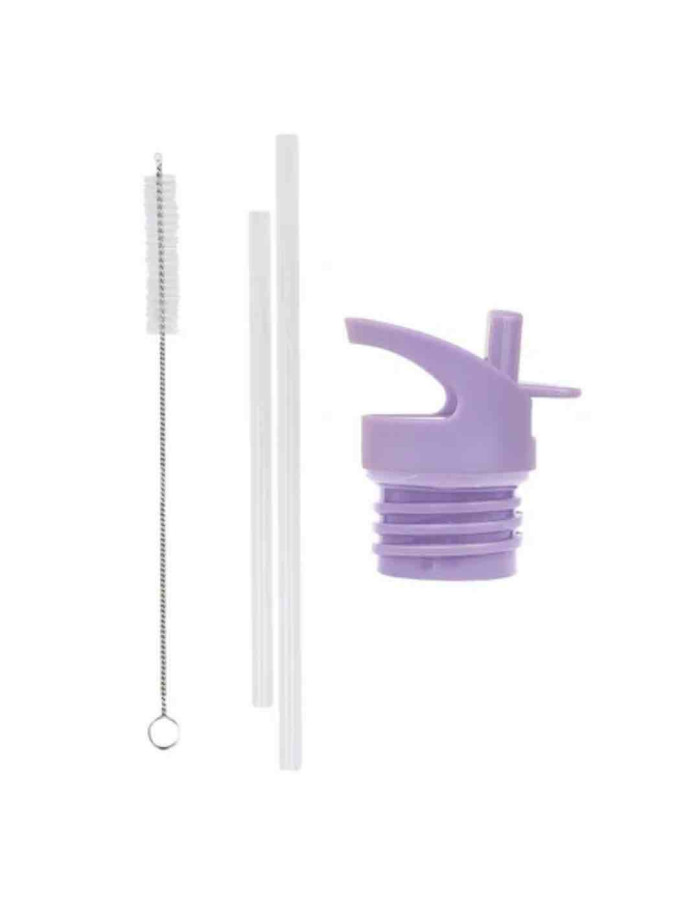 A Little Lovely Company Set Lid Straw Brush Unicorn Dreams