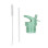 A Little Lovely Company Lid Straw Brush Set Forest Friends