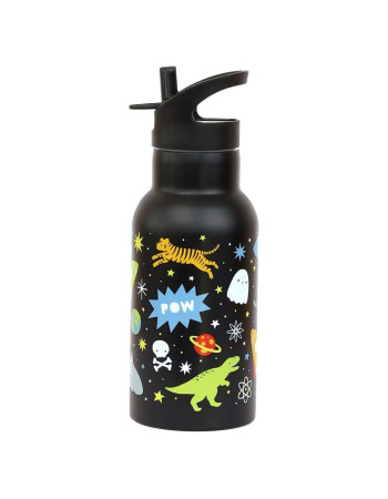 A Little Lovely Company Double Wall Stainless Steel Bottle 350ml Galaxy 
