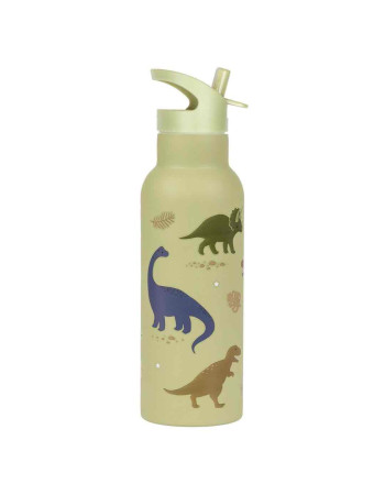 A Little Lovely Company Kids Water Bottle Thermos Stainless Steel with Straw 500ml