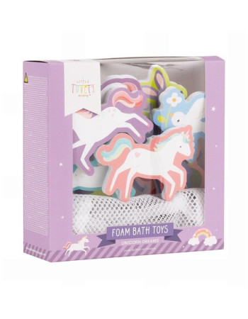 A Little Lovely Company Bath Toy Foam Pieces Water Stickers - unicorn