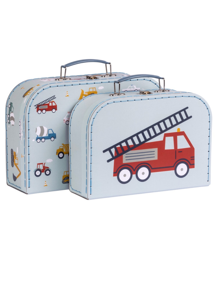 A Little Lovely Company Decorative Suitcase - Vehicles