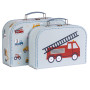 A Little Lovely Company Decorative Suitcase - Vehicles