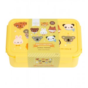 A little lovely company: Δοχείο φαγητού Bento με χωρίσματα- 1,2 L- Animal Friends