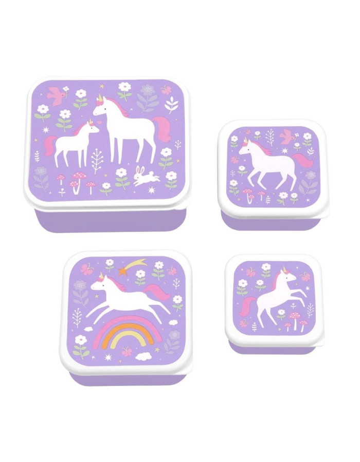 A little lovely company: Σετ 4 δοχεία φαγητού Lunch & Snack Box - Unicorn Dreams A little lovely company: Σετ 4 δοχεία φαγητού Lunch & Snack Box - Unicorn Dreams