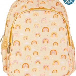 A Little Lovely Company Rainbows School Bag Backpack Kindergarten in Gold color L27 x W19 x H32cm 13lt