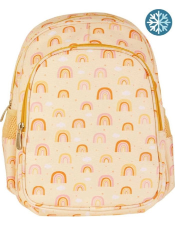 A Little Lovely Company Rainbows School Bag Backpack Kindergarten in Gold color L27 x W19 x H32cm 13lt