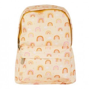 A Little Lovely Company Rainbows School Bag Backpack Kindergarten Yellow