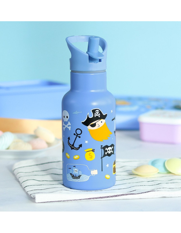 A Little Lovely Company Double Wall Stainless Steel Bottle 350ml Pirates