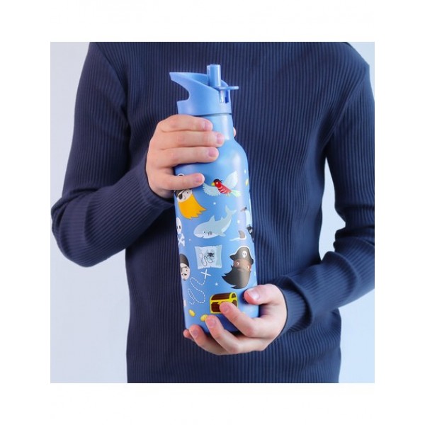 A Little Lovely Company: XL Μπουκάλι με διπλό τοίχωμα από ανοξείδωτο ατσάλι 500ml - Pirates