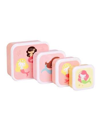 Set 4  Lunch & Snack Box Mermaids