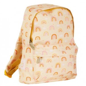 A Little Lovely Company Rainbows School Bag Backpack Kindergarten Yellow