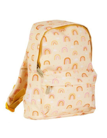 A Little Lovely Company Rainbows School Bag Backpack Kindergarten Yellow