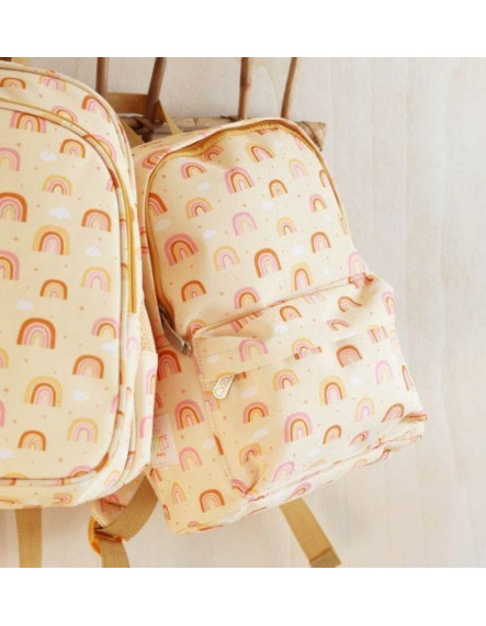 A Little Lovely Company Rainbows School Bag Backpack Kindergarten Yellow
