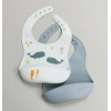 Silicone bibs set of 2: Ocean