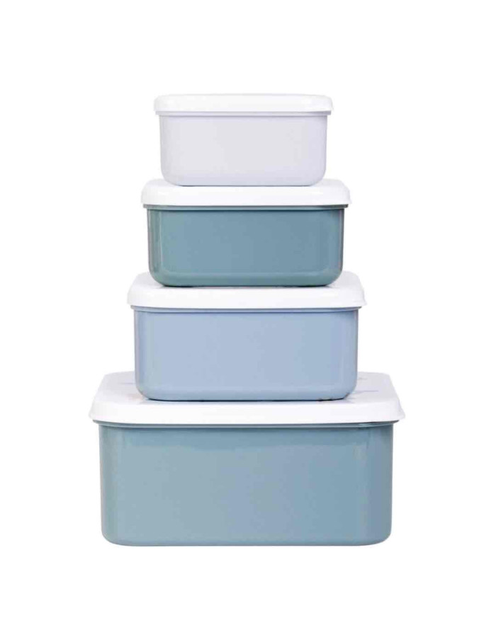 Σετ 4 δοχεία φαγητού Lunch & Snack Box Ocean