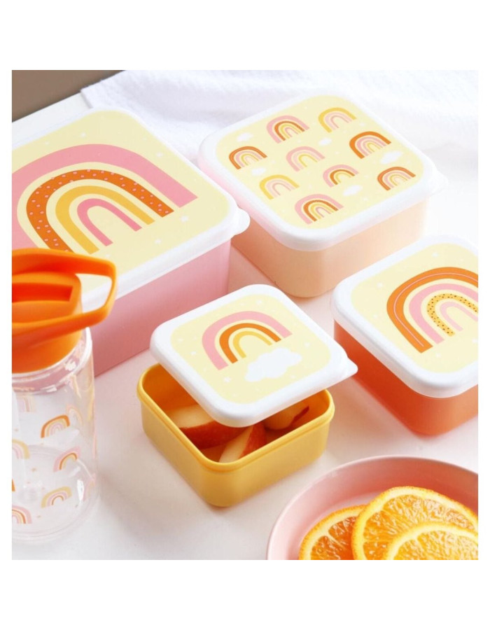 Lunch & snack box set: Rainbows