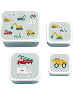 4 Lunch box set Vehicles