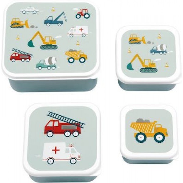 4 Lunch box set Vehicles