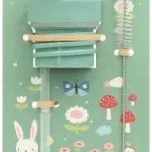 A Little Lovely Company: Σετ καπάκι, καλαμάκι και βουρτσάκι Joy