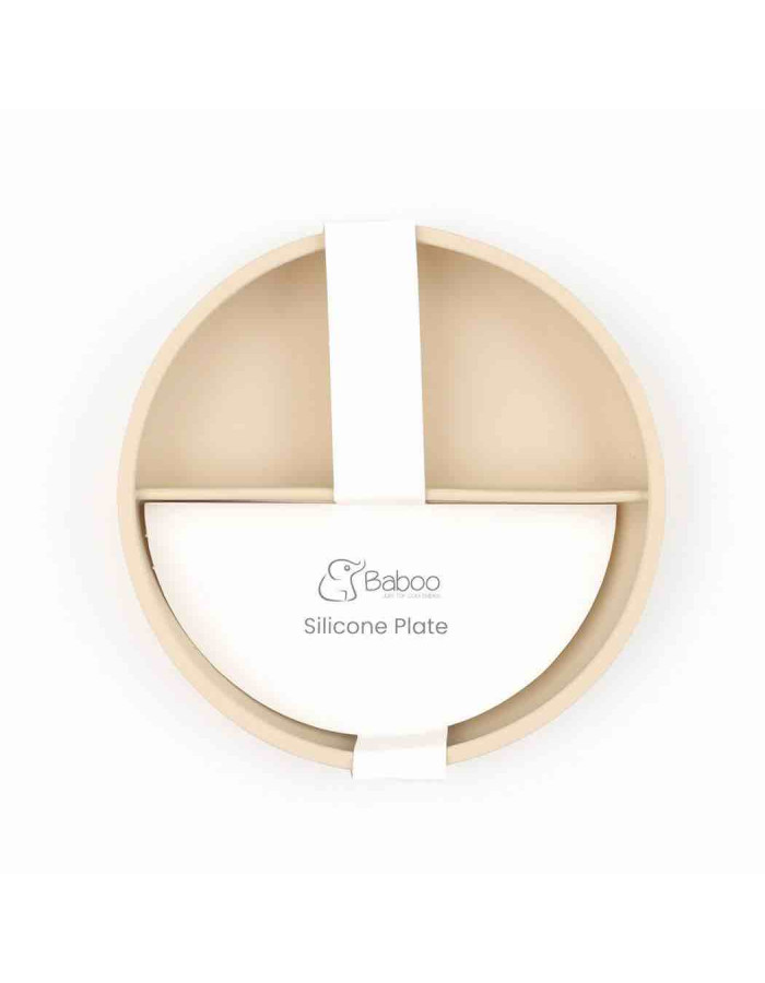 Cream Divided Plate