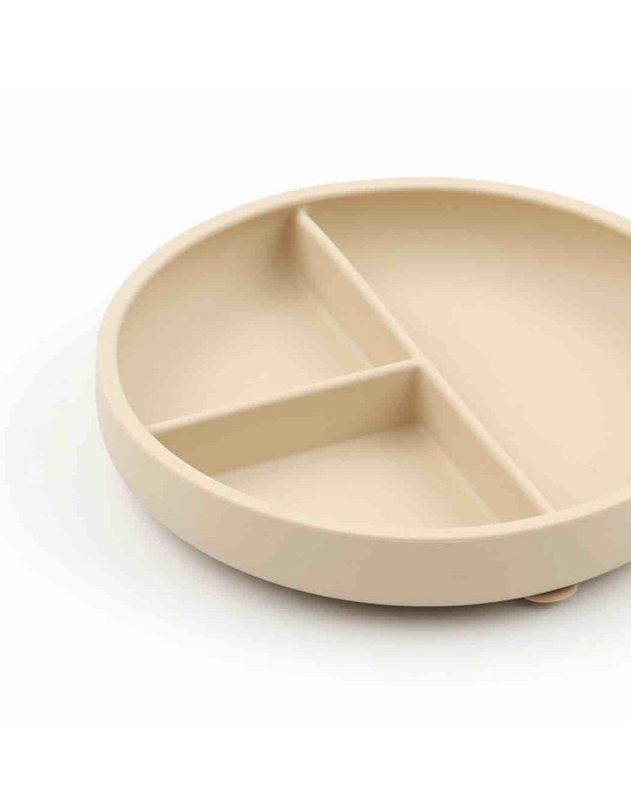 Cream Divided Plate