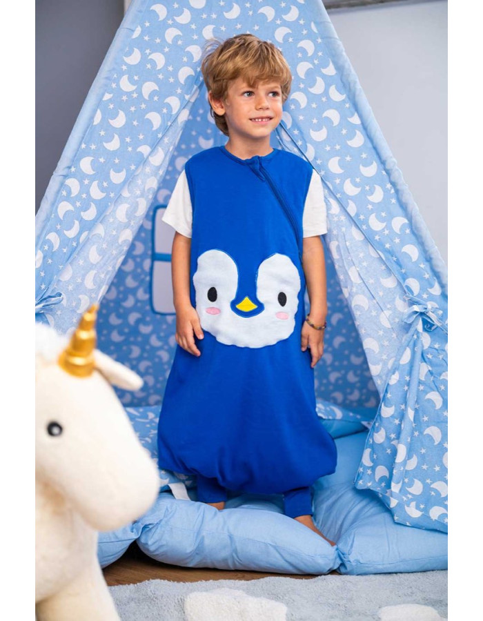 BabyBliss - BlissJump: Χειμωνιάτικος Υπνόσακος με ποδαράκια 2.5 tog Penguin Blue