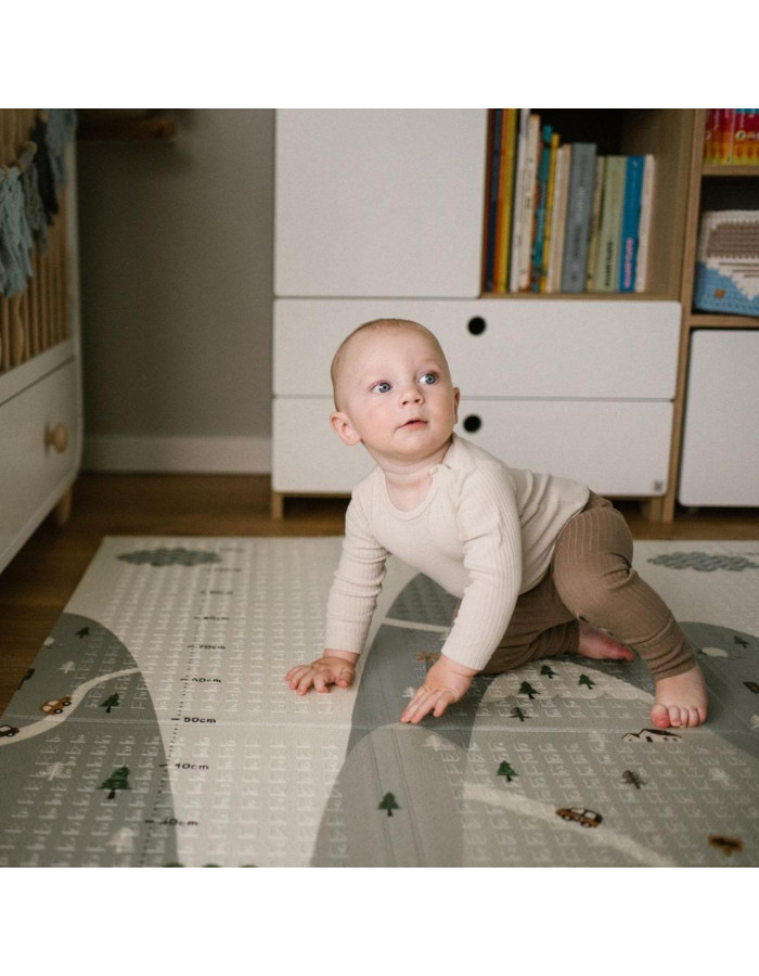 Babyono: Αναδιπλούμενο αφρώδες παζλ δαπέδου διπλής όψεως 150 x 200 εκατ