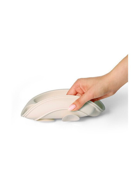 Babyono Baby Food Plate made of Silicone Beige Babyono Baby Food Plate made of Silicone Beige