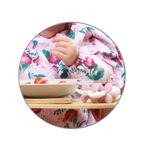 Babyono Waterproof Coverall Fabric with Hoop & Loop Fastener, Pocket & Sleeves Floral for 6 m+