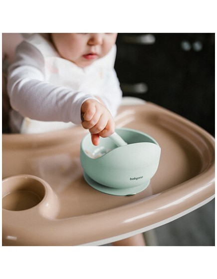 Babyono Baby Food Bowl made of Silicone mint