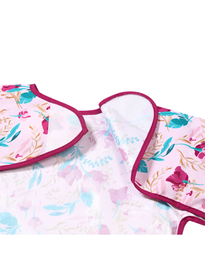BabyOno: Αδιάβροχη σαλιάρα με μακρύ μανίκι 2-4years - FLORAL