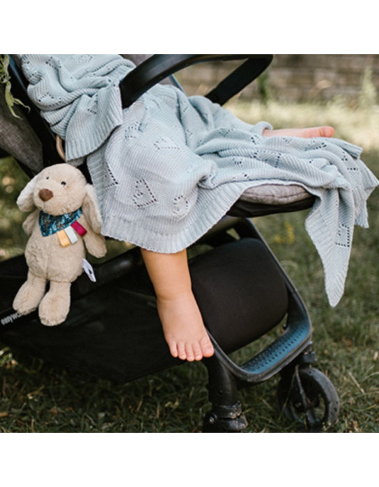 Babyono Blanket Nursery Swaddling Blankets Knitted grey 75x100cm. Babyono Blanket Nursery Swaddling Blankets Knitted grey 75x100cm.