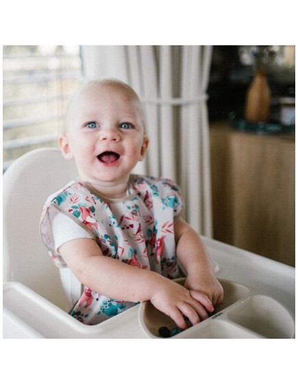 Babyono Waterproof Bib Fabric with Pocket Forest