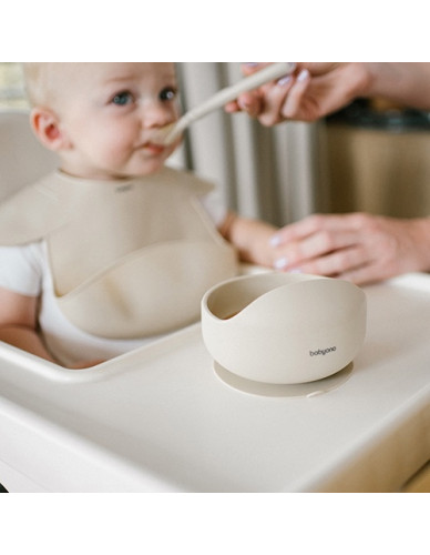 BabyOno: Μπολ σιλικόνης με βεντούζα-Μπεζ BabyOno: Μπολ σιλικόνης με βεντούζα-Μπεζ